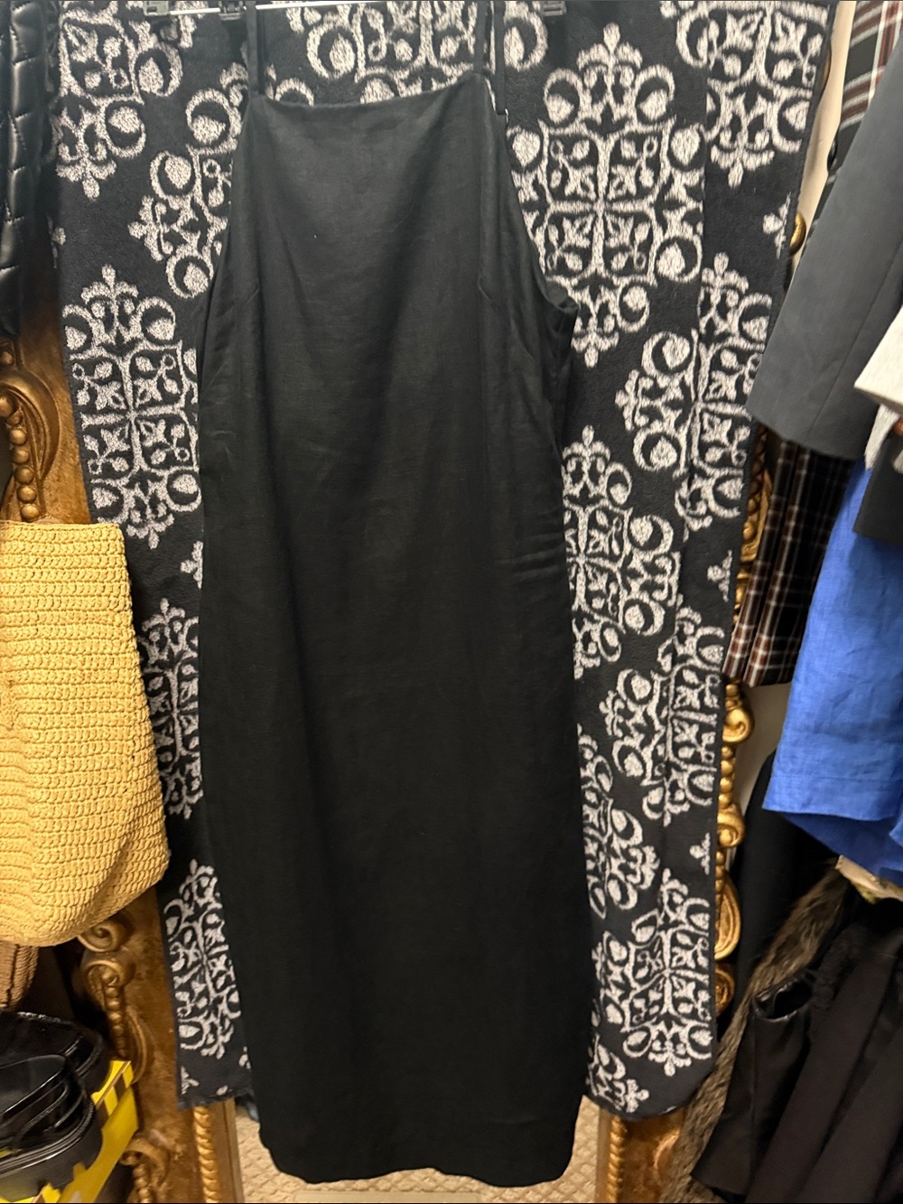 Madewell Black Midi Slip Dress